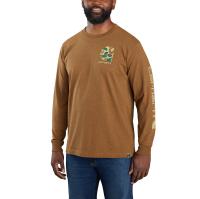 Carhartt 105485 - Relaxed Fit Heavyweight Long-Sleeve Camo Logo Graphic T-Shirt