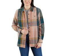 Carhartt 105576 - Women's Loose Fit Heavyweight Twill Long-Sleeve Plaid Shirt