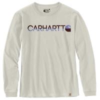 Carhartt 105659 - Women's Loose-Fit Heavyweight Long Sleeve Carhartt Block Graphic T-Shirt