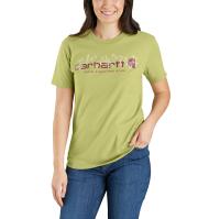 Carhartt 105736 - Women's Loose Fit Heavyweight Short-Sleeve Floral Logo Graphic T-Shirt