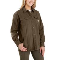 Carhartt 106024 - Women's Rugged Flex® Loose Fit Canvas Fleece-Lined Shirt Jac
