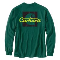 Carhartt 106040 - Loose Fit Heavyweight Long-Sleeve Pocket Script Graphic T-Shirt