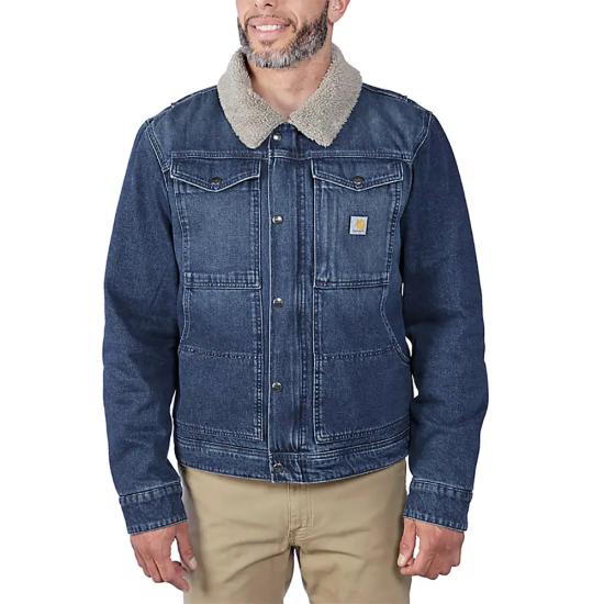 Carhartt 106323 - Relaxed Fit Denim Sherpa-Lined Jacket | Dungarees