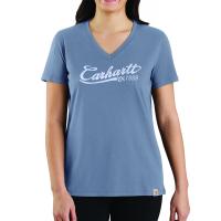 Carhartt 106832 - Women's TENCEL™ Fiber Series Relaxed Fit Short-Sleeve Graphic V-neck T-Shirt