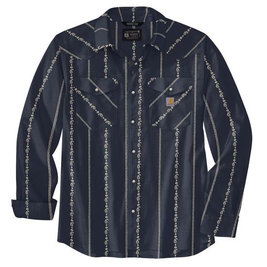 Navy Paisley Stripe Carhartt 106905 Front View