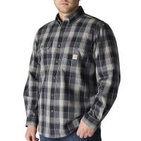 Carhartt 107012 - Loose Fit Midweight Chambray Long-Sleeve Plaid Shirt