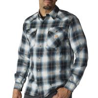 Carhartt 107016 - Montana Rugged Flex&trade; Relaxed Fit Lightweight Long-Sleeve Snap-Front Plaid Shirt