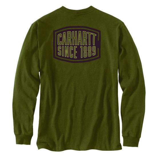 Dark Bronzed Green Heather Carhartt 107038 Back View