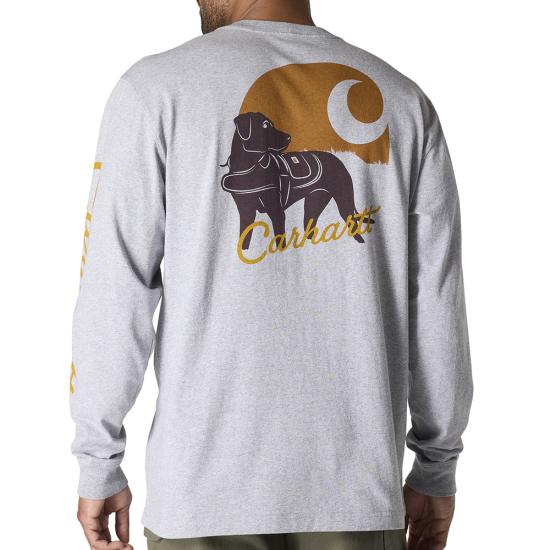 Heather Gray Carhartt 107042 Back View