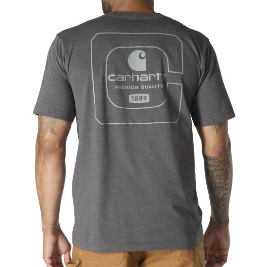 Carbon Heather Carhartt 107045 Back View