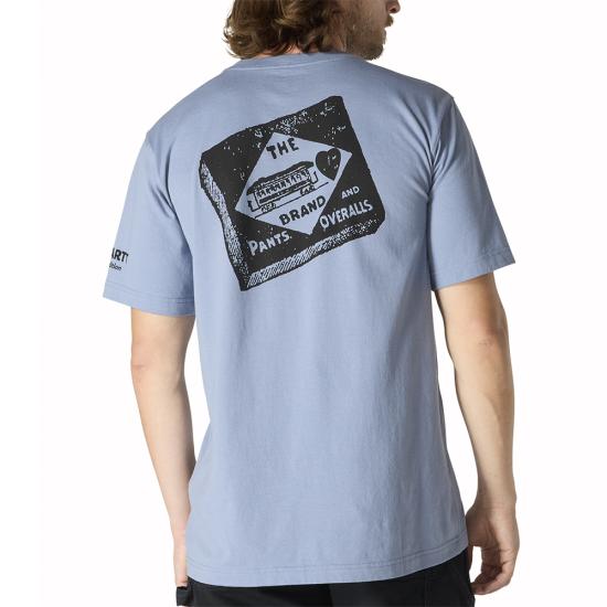 Light Faded Navy Carhartt 107052 Back View