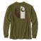 Dark Bronzed Green Heather Carhartt 107176 Back View - Dark Bronzed Green Heather