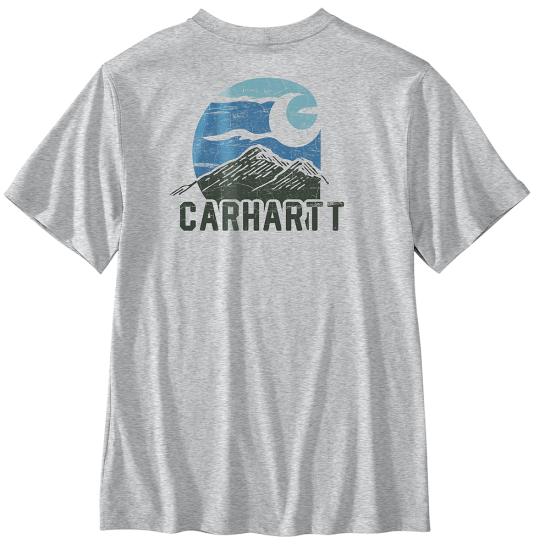 Heather Gray Carhartt 107519 Back View