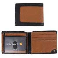 Carhartt 61-CH2262R - Black & Tan RFID Flip ID Billfold Wallet