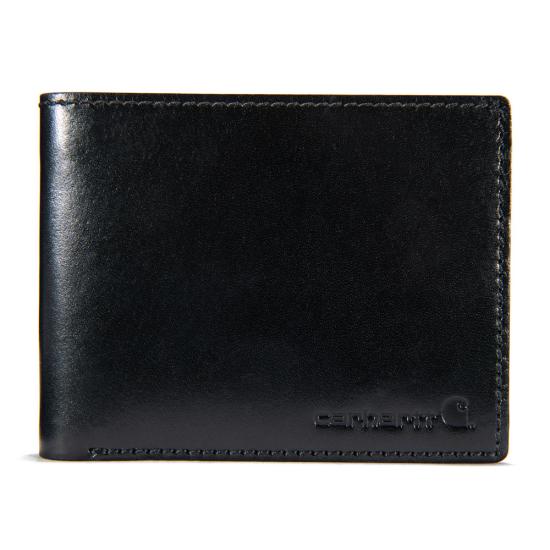 Black One Size Carhartt Rough Cut Bifold Wallet 