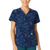 Carhartt C13414 - Women's Modern Fit V-Neck Print Scrub Top