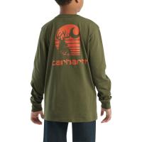 Carhartt CA6606 - Long-Sleeve Deer Graphic Pocket T-Shirt - Boys