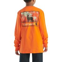 Carhartt CA6608 - Long-Sleeve Deer Graphic Pocket T-Shirt - Boys