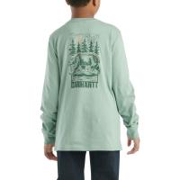 Carhartt CA6611 - Long-Sleeve Bear Graphic Pocket T-Shirt - Boys