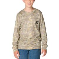 Carhartt CA6925 - Long-Sleeve Faded Camo Pocket T-Shirt - Boys