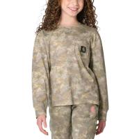 Carhartt CA7241 - Long Sleeve Faded Camo Pocket T-Shirt - Girls