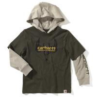 Carhartt CA8139 - Long Sleeve Hooded Layered T-Shirt - Boys