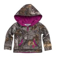 Carhartt CA9361 - Hooded Camo Quarter Zip Sweatshirt - Girls