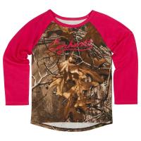 Carhartt CA9534 - Camo Raglan Long Sleeve Tee - Girls