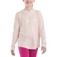 Carhartt CA9890 - Long-Sleeve Hooded Cursive Logo T-Shirt - Girls