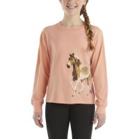 Carhartt CA9974 - Long-Sleeve Running Horse T-Shirt - Girls
