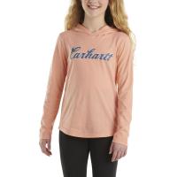 Carhartt CA9981 - Long-Sleeve Hooded Cursive Logo T-Shirt - Girls