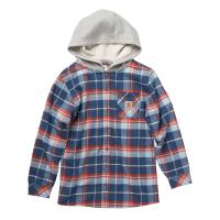 Carhartt CE8185 - Flannel Long Sleeve Button-Front Hooded Shirt - Boys