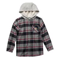 Carhartt CE8186 - Flannel Long Sleeve Button-Front Hooded Shirt - Boys