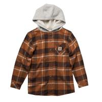 Carhartt CE8187 - Flannel Long Sleeve Button-Front Hooded Shirt - Boys