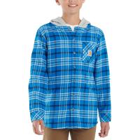 Carhartt CE8190 - Long-Sleeve Button-Front Hooded Flannel Shirt - Boys