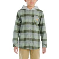 Carhartt CE8192 - Long-Sleeve Button-Front Hooded Flannel Shirt - Boys