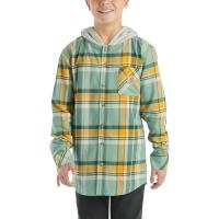 Carhartt CE8205 - Long-Sleeve Flannel Button-Front Hooded Shirt - Boys