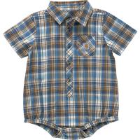 Carhartt CE8207 - Short-Sleeve Plaid Woven Bodysuit - Boys