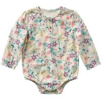 Carhartt CE9167 - Long-Sleeve Floral Flannel Bodysuit - Girls