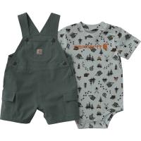 Carhartt CG8122 - Short-Sleeve Bodysuit and Cargo Pocket Shortall Set - Boys