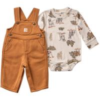 Carhartt CG8145 - Long-Sleeve Bodysuit and Fleece Overall Set - Boys