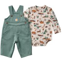 Carhartt CG8146 - Long-Sleeve Bodysuit and Fleece Overall Set - Boys