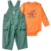 Carhartt CG8157 - Long-Sleeve Bodysuit and Ripstop Overall Set - Boys