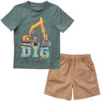 Carhartt CG8797 - Short-Sleeve Dig T-Shirt & Canvas Shorts Set - Boys