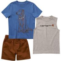Carhartt CG8801 - Short-Sleeve T-Shirt, Sleeveless T-Shirt, & Canvas Shorts Set - Boys