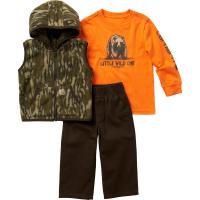 Carhartt CG8820 - Long-Sleeve Bear T-Shirt, Camo Vest, and Pant Set - Boys