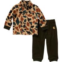 Carhartt CG8840 - Long-Sleeve Mock-Neck Camo Sweatshirt and Fleece Sweatpant Set - Boys