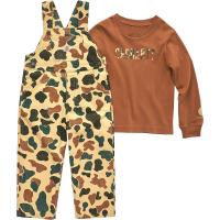 Carhartt CG8843 - Long-Sleeve Graphic T-Shirt and Printed Canvas Overall Set - Boys