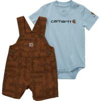 Carhartt CG8850 - Short-Sleeve Bodysuit and Canvas Shortall Set - Boys