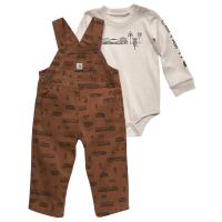 Carhartt CG8872 - Long-Sleeve Bodysuit and Canvas Print Overall Set - Boys